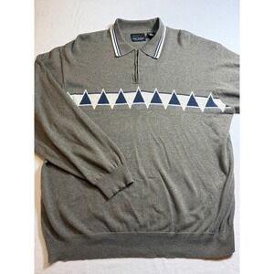 Greg Norman Collection Mens L G Gray 1/4